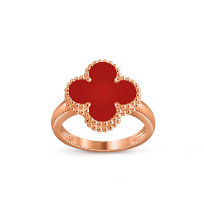 [Leaves]LUCKY CLOVER VINTAGE ROSE GOLD RING COLLECTION