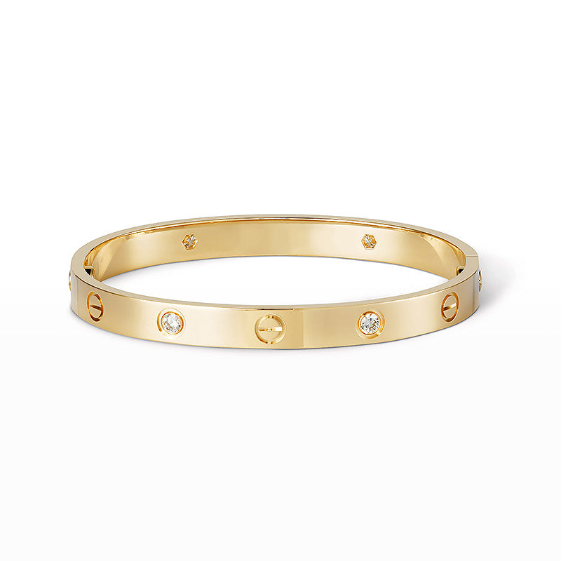 [Leaves]CLASSIC 6.1MM LOVE BANGLE - 4-DIAMOND