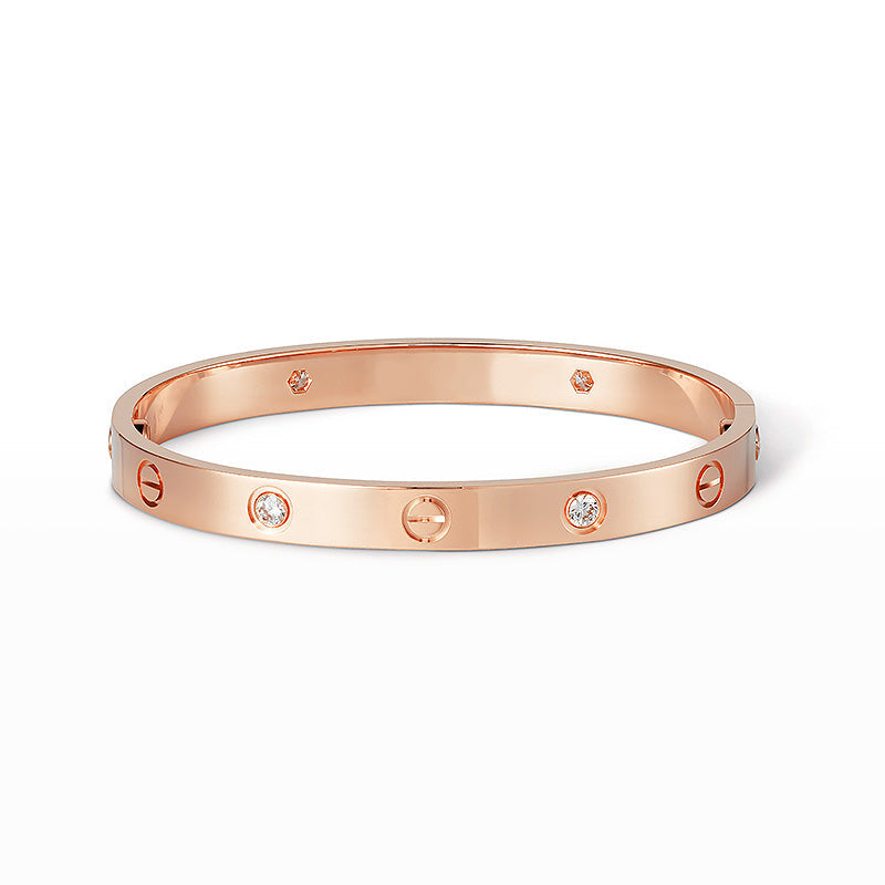 [Leaves]CLASSIC 6.1MM LOVE BANGLE - 4-DIAMOND