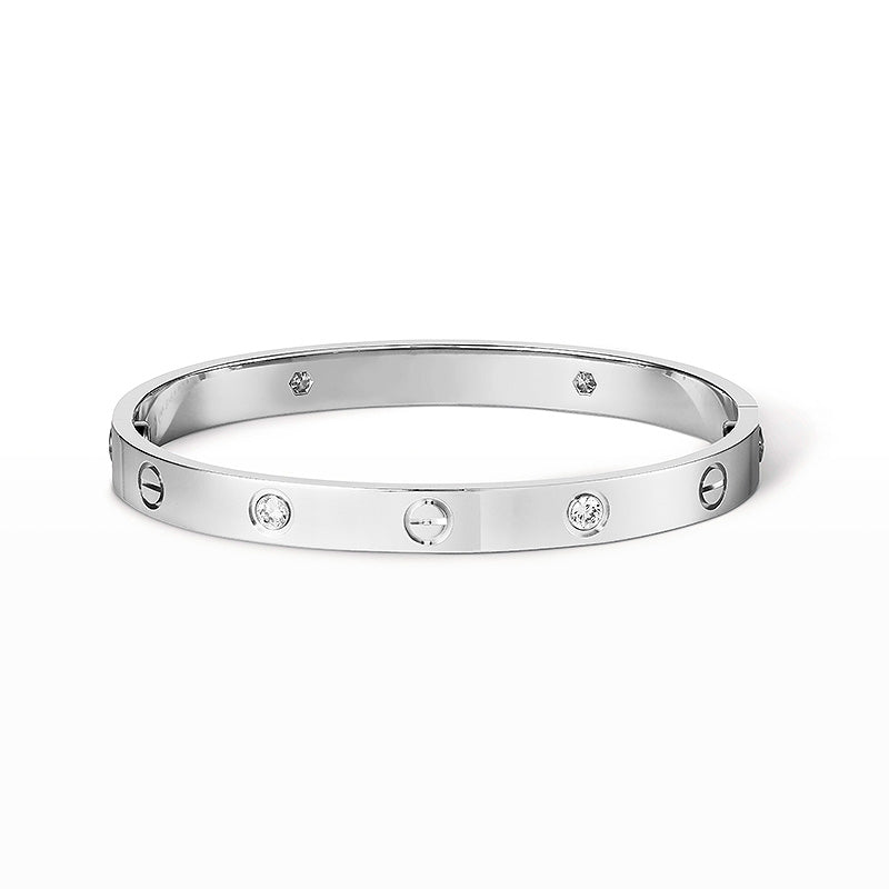 [Leaves]CLASSIC 6.1MM LOVE BANGLE - 4-DIAMOND