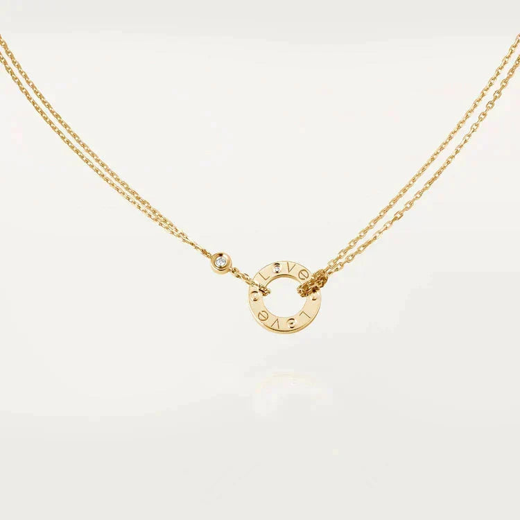 [Leaves]LOVE NECKLACE 16MM 2 DIAMONDS