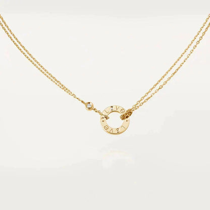 [Leaves]LOVE NECKLACE 16MM 2 DIAMONDS