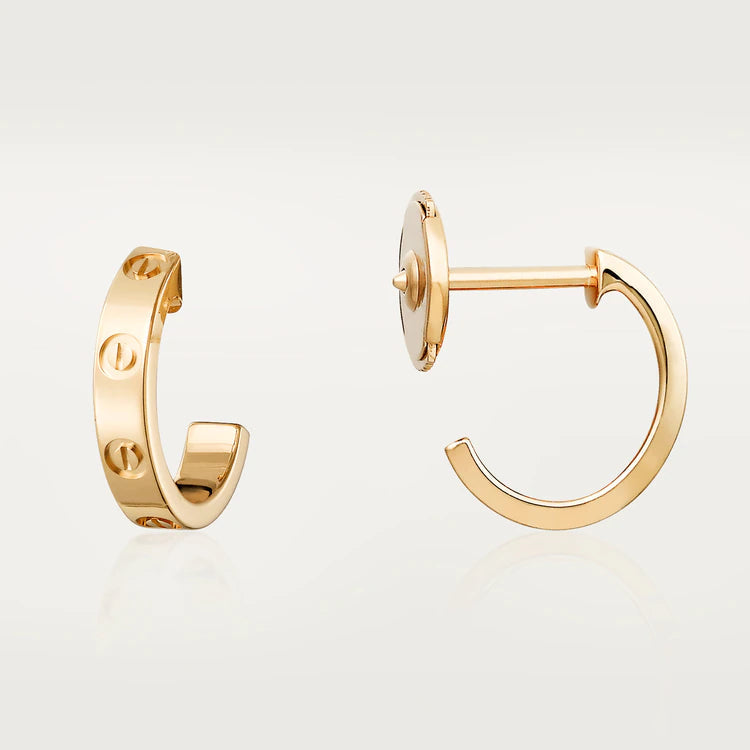 [Leaves]LOVE EARRINGS 2.65MM PINK GOLD