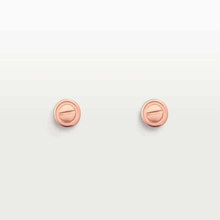 [Leaves]LOVE EARRINGS PINK GOLD 10MM