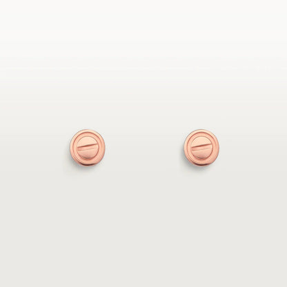 [Leaves]LOVE EARRINGS PINK GOLD 10MM
