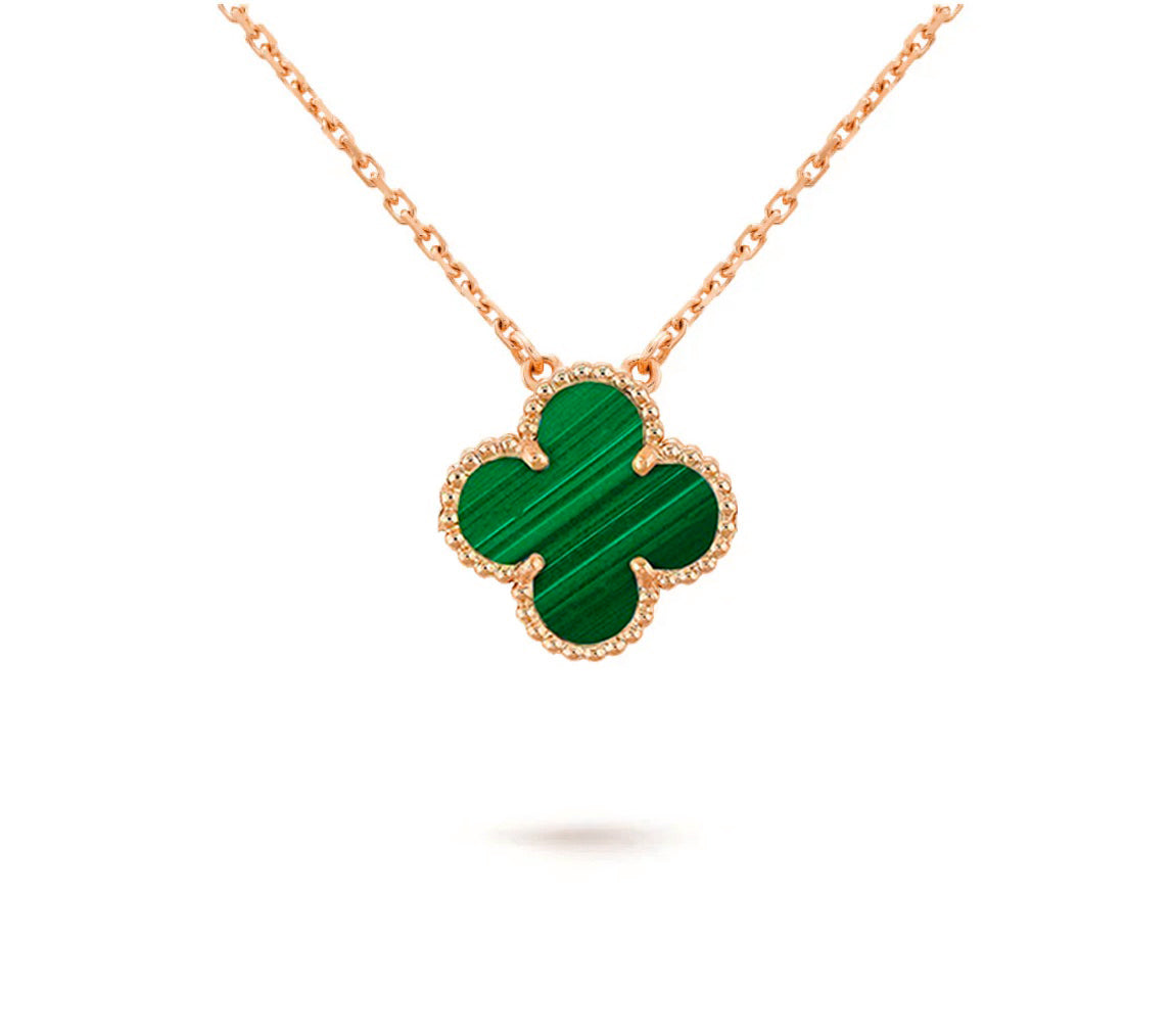 [Leaves]15MM CLOVER FLOWER PENDANT NECKLACE COLLECTION