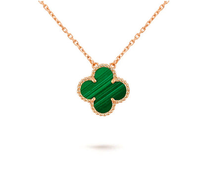 [Leaves]15MM CLOVER FLOWER PENDANT NECKLACE COLLECTION