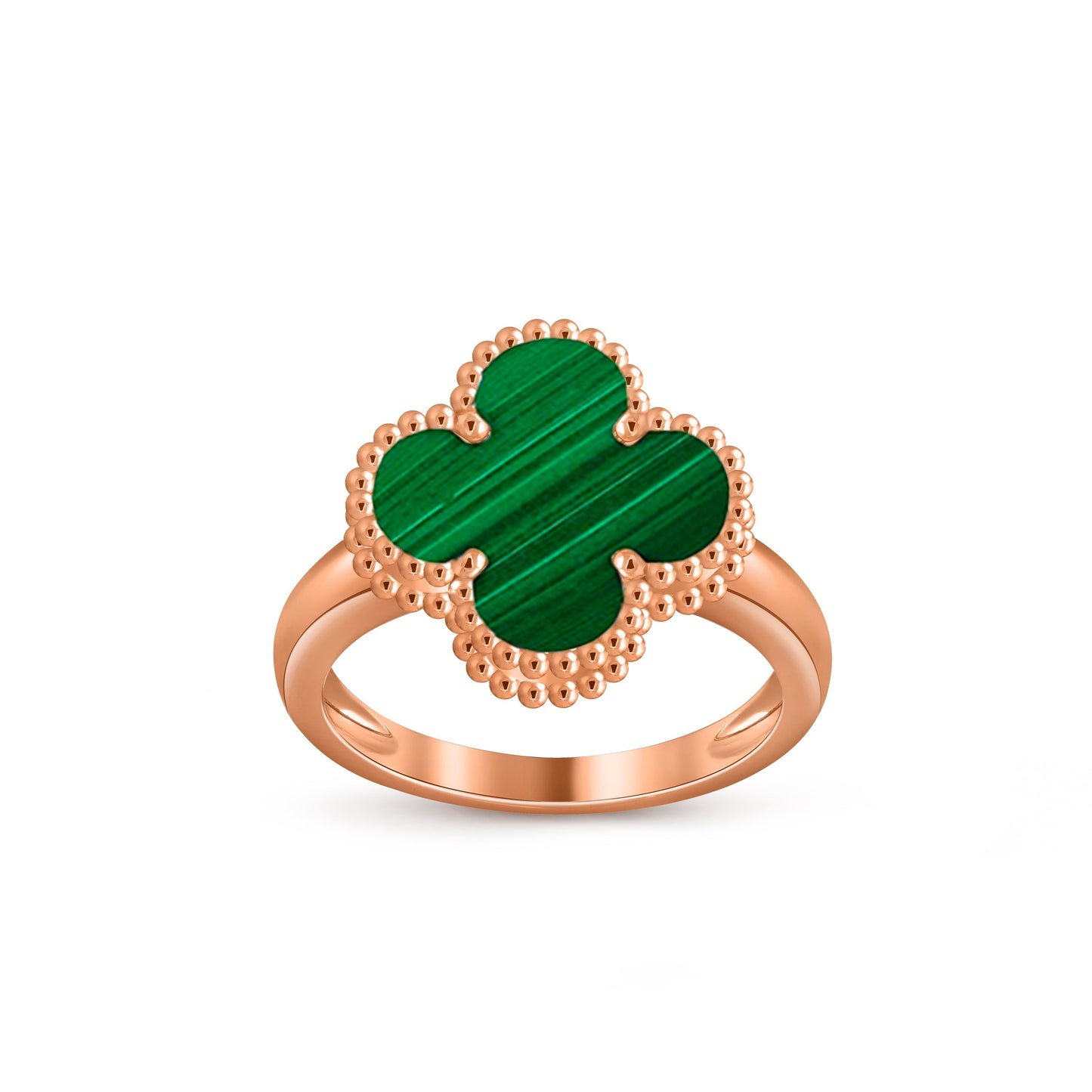 [Leaves]LUCKY CLOVER VINTAGE ROSE GOLD RING COLLECTION
