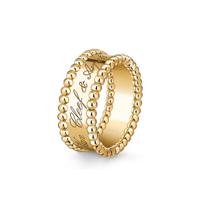 [Leaves]SIGNATURE DUAL-BEADED BAND RING