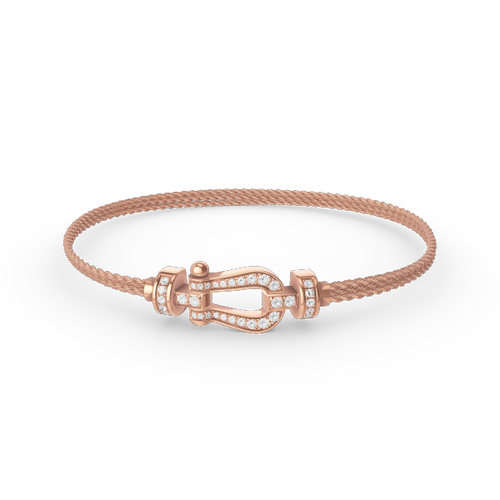 [Leaves]FORCE SMALL HORSESHOE  DIAMOND CHAIN ROPE BRACELET