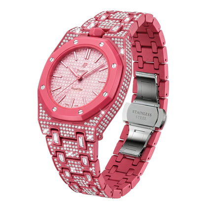 [Leaves]Royal Oak Pop Exclusive Bioceramic Case & Bioceramic Strap Full Diamond