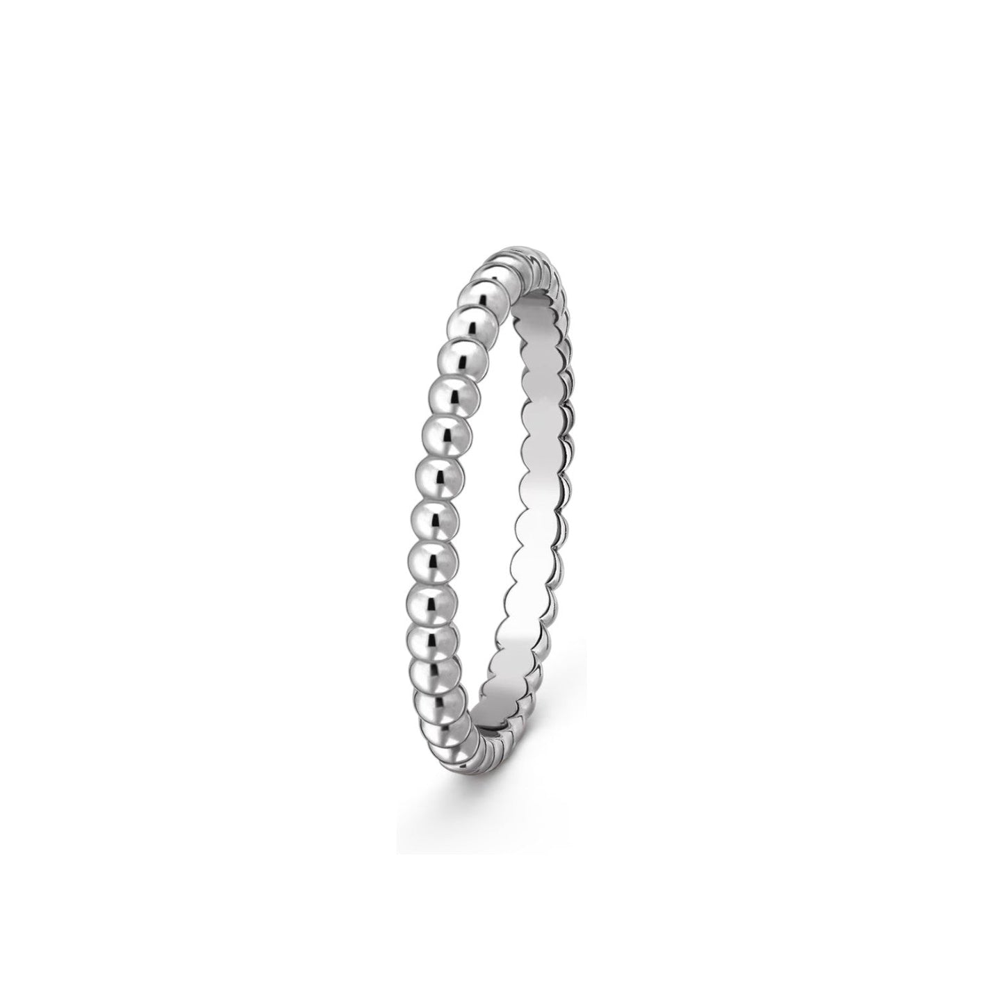 [Leaves]SIGNATURE PERLÉE BEADED BAND RING