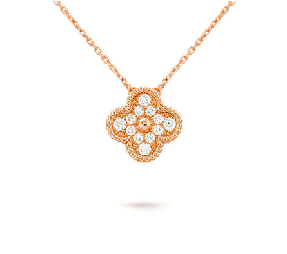 [Leaves]15MM CLOVER FLOWER PENDANT NECKLACE COLLECTION