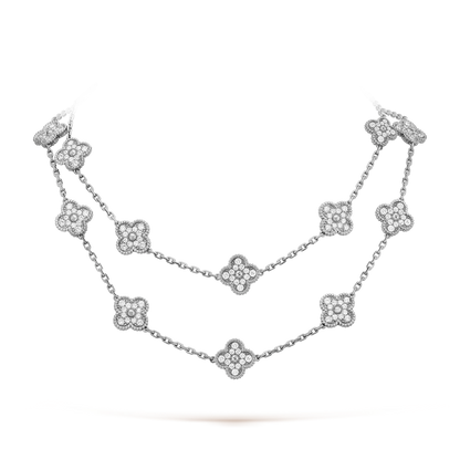 [Leaves]CLOVER 20 MOTIFS DIAMOND SILVER