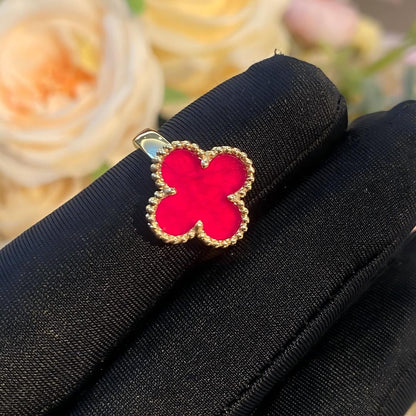[Leaves]NEW CLOVER PINK ENAMEL RINGS