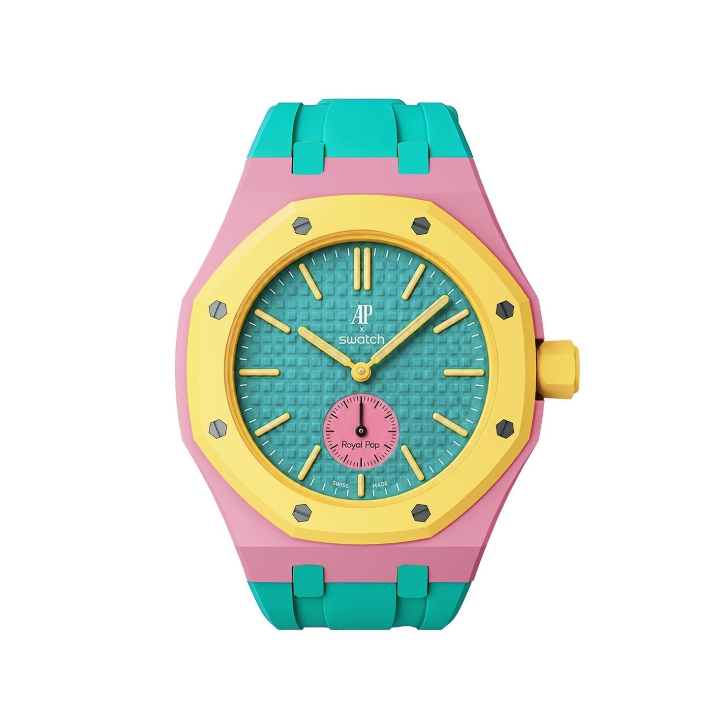 [Leaves]Royal Oak Pop Exclusive Bioceramic Case & Silicone Strap Mix Color