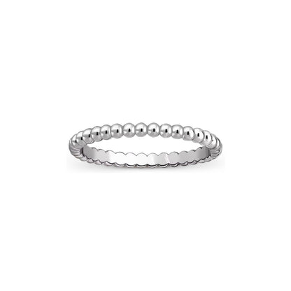 [Leaves]SIGNATURE PERLÉE BEADED BAND RING
