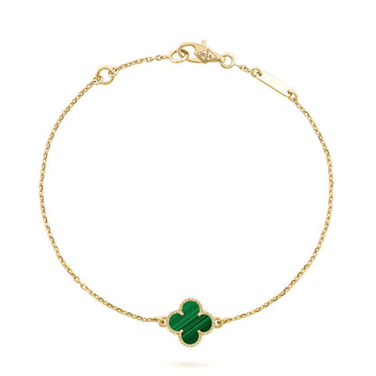 [Leaves]CLOVER BRACELET MALACHITE 1 MOTIF