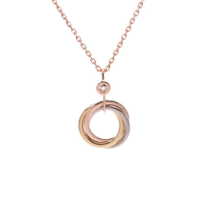 [Leaves]TRINITY SILVER GOLD PINK GOLD NECKLACE