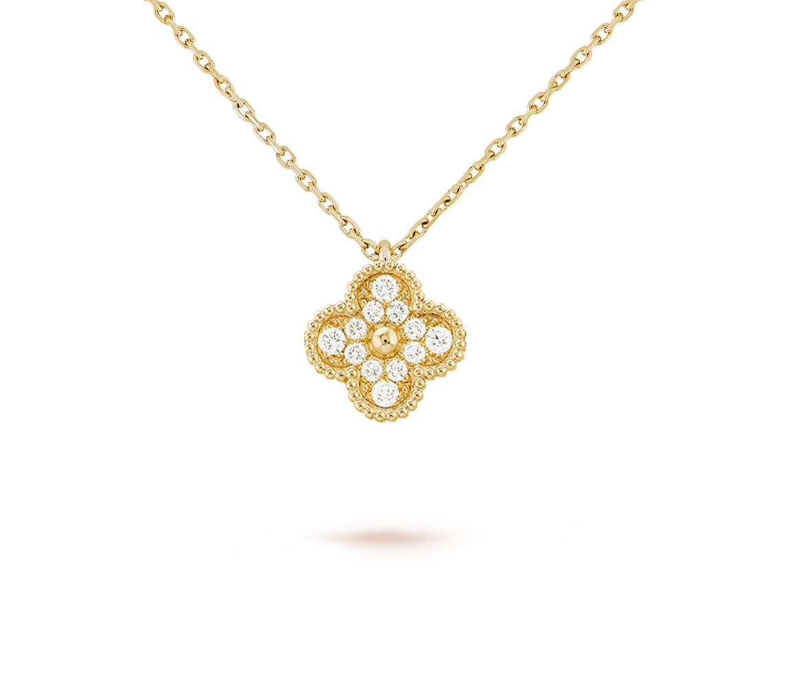 [Leaves]9.5MM MINI CLOVER PENDANT NECKLACE COLLECTION