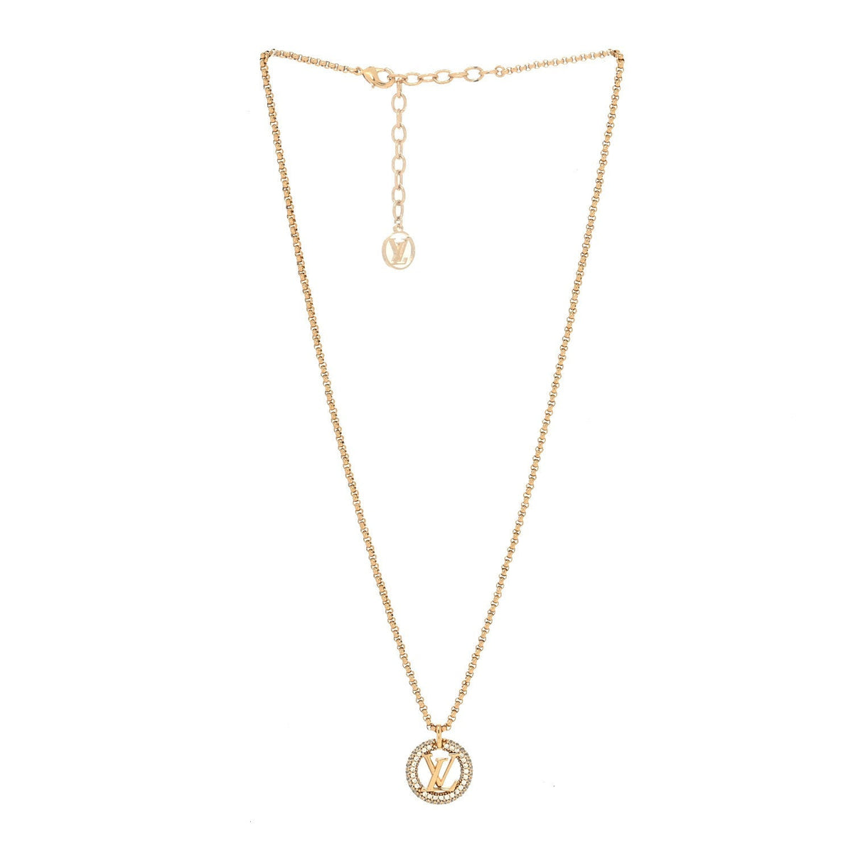 [Leaves]BY NIGHT DIAMOND PAVED NECKLACE