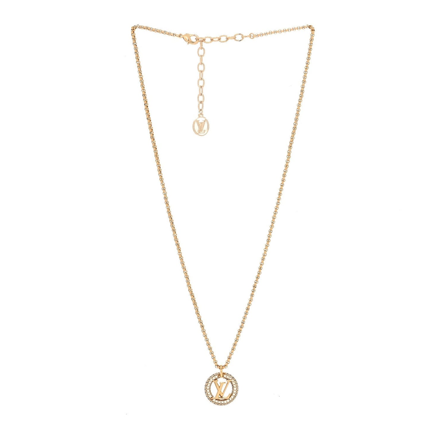 [Leaves]BY NIGHT DIAMOND PAVED NECKLACE