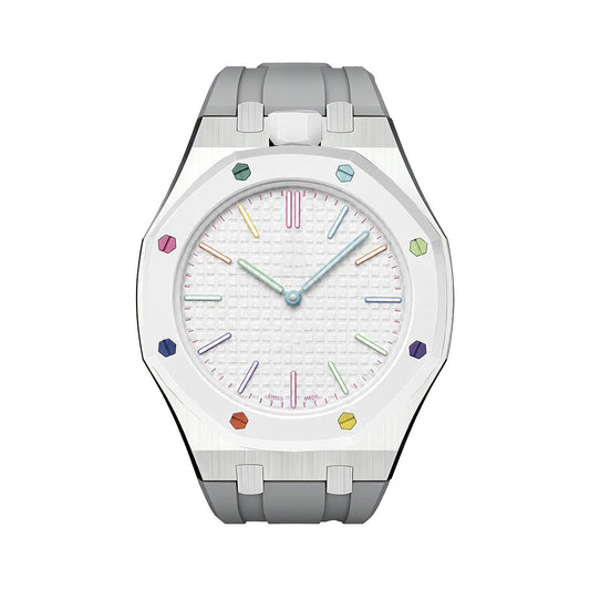 [Leaves]OAK POP GRAY STEEL SILICONE STRAP