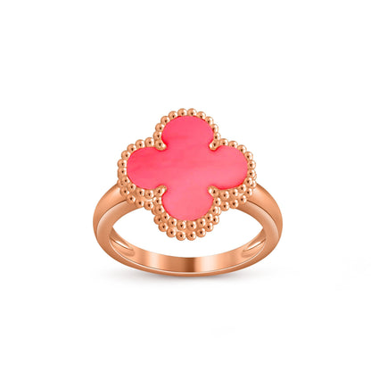 [Leaves]LUCKY CLOVER VINTAGE ROSE GOLD RING COLLECTION
