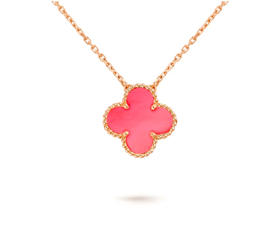 [Leaves]15MM CLOVER FLOWER PENDANT NECKLACE COLLECTION