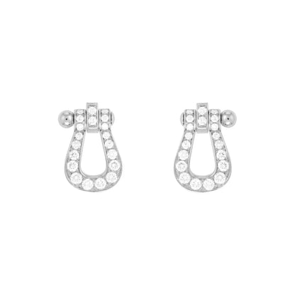 [Leaves]FORCE 10 FULL DIAMOND STUD EARRINGS MINI MODEL