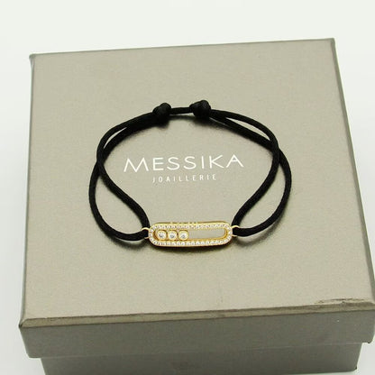 [Leaves]CARE(S) PAVÉ CORD BRACELET