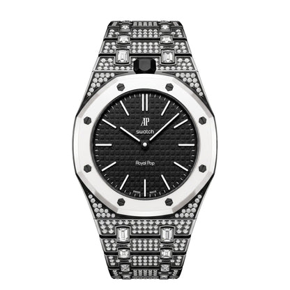 [Leaves]Royal Oak Pop Exclusive Bioceramic Case & Bioceramic Strap Full Diamond