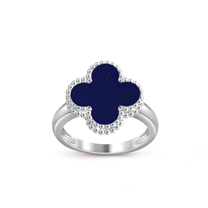 [Leaves]LUCKY CLOVER VINTAGE WHITE GOLD RING COLLECTION