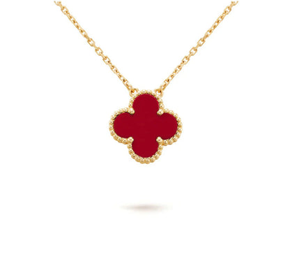[Leaves]15MM CLOVER FLOWER PENDANT NECKLACE COLLECTION