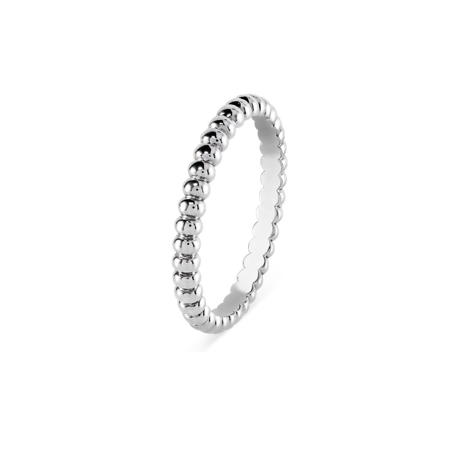 [Leaves]SIGNATURE PERLÉE BEADED BAND RING