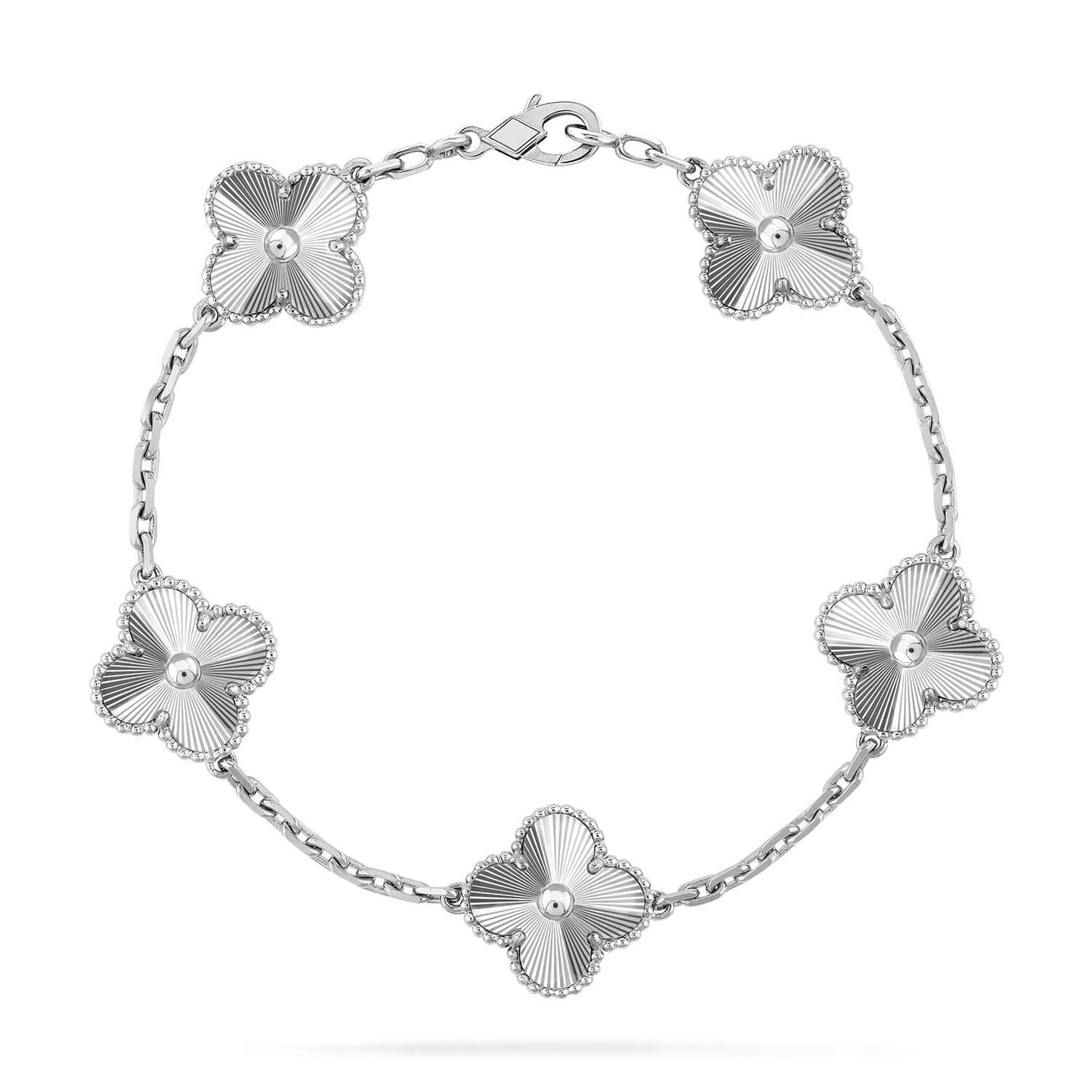 [Leaves]LUCKY CLOVER 5-MOTIF BRACELET - LASER COLLECTION