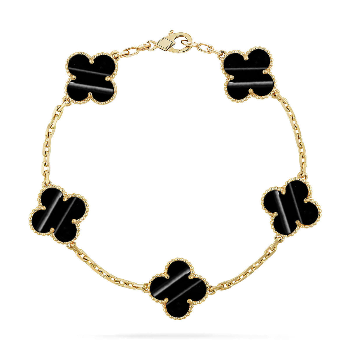 [Leaves]LUCKY CLOVER 5-MOTIF BRACELET - PULSE STONE COLLECTION