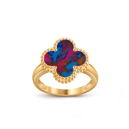 [Leaves]LUCKY CLOVER VINTAGE GOLD RING COLLECTION