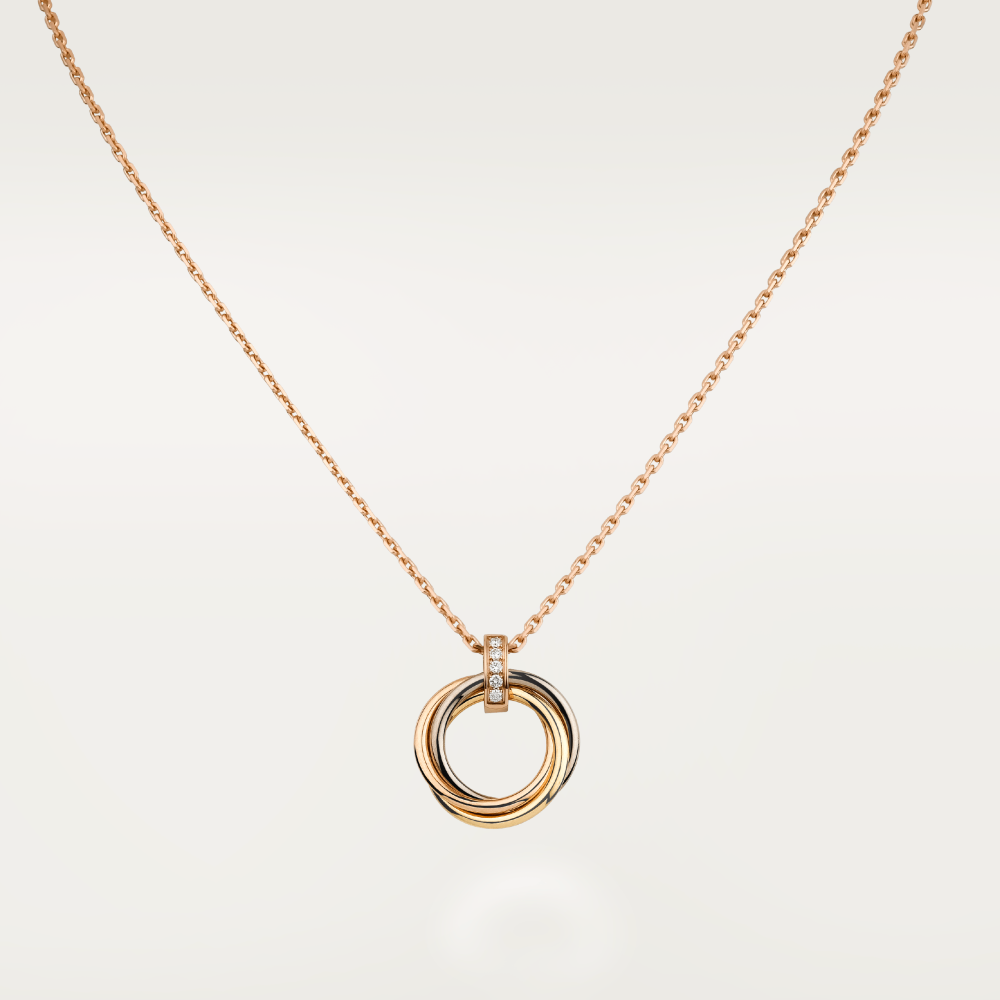 [Leaves]TRINITY NECKLACE GOLD  DIAMONDS