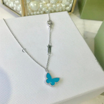 [Leaves]BUTTERFLY TURQUOISE BUTTERFLY BRACELET SILVER