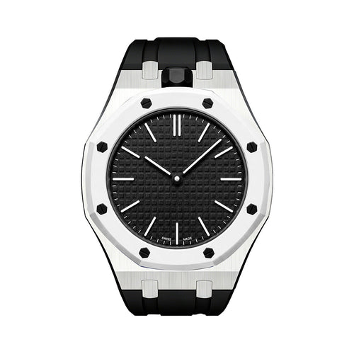 [Leaves]OAK POP BLACK STEEL SILICONE STRAP