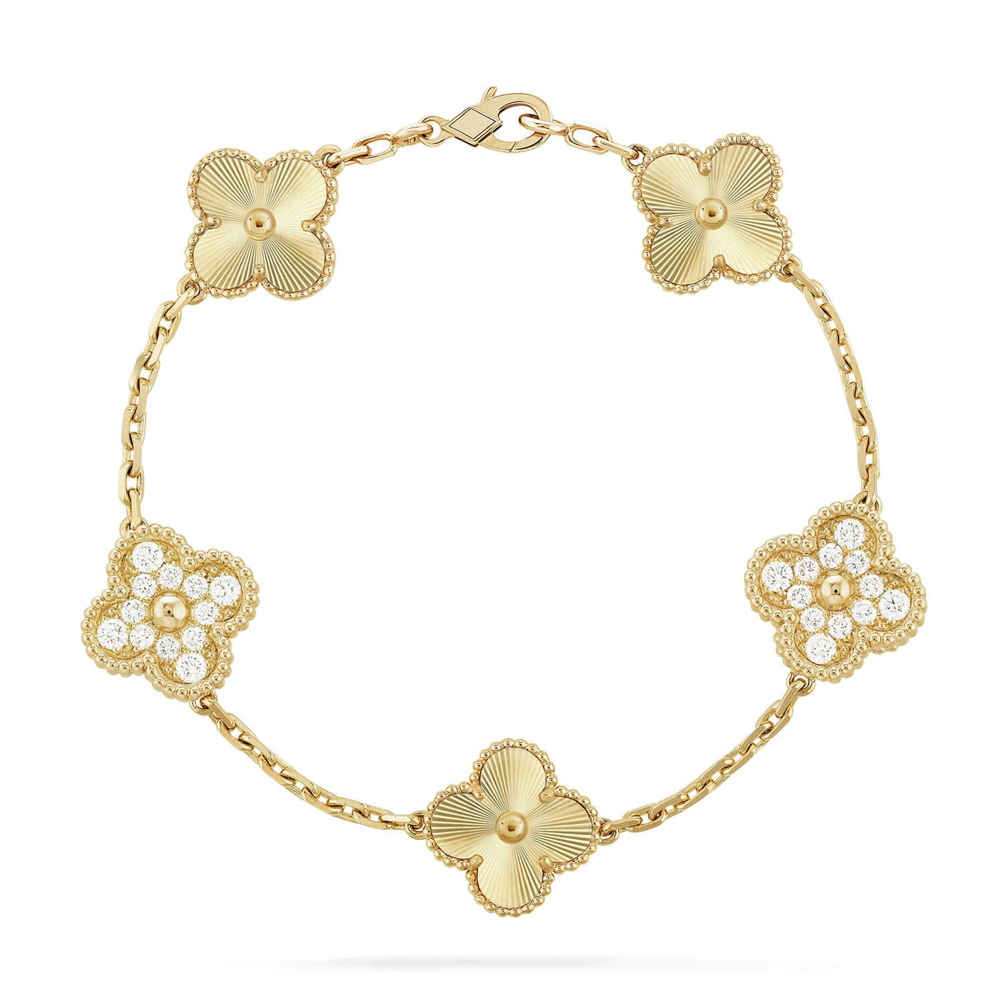 [Leaves]LUCKY CLOVER 5-MOTIF BRACELET - LASER COLLECTION