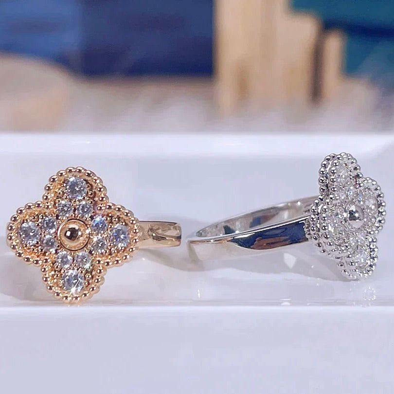 [Leaves]CLOVER DIAMOND RING