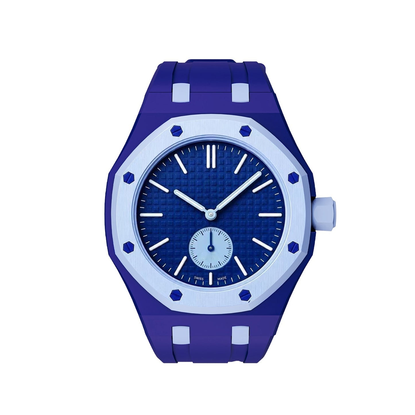 [Leaves]OAK POP EXCLUSIVE DARK BLUE AND LIGHT BLUE SILICONE STRAP