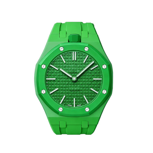 [Leaves]OAK POP EXCLUSIVE GREEN SILICONE STRAP