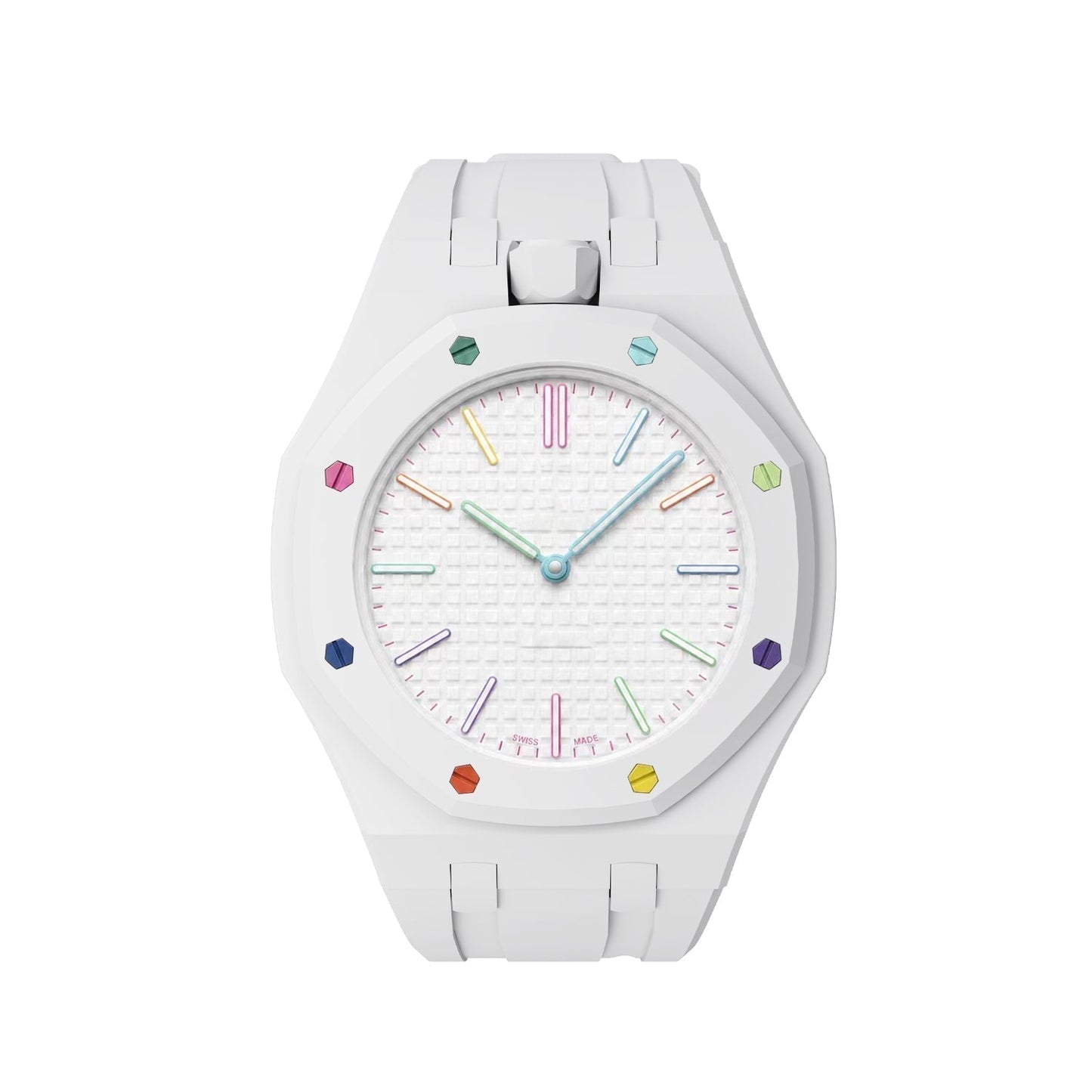 [Leaves]OAK POP EXCLUSIVE  WHITE SILICONE STRAP