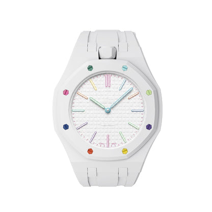 [Leaves]OAK POP EXCLUSIVE  WHITE SILICONE STRAP