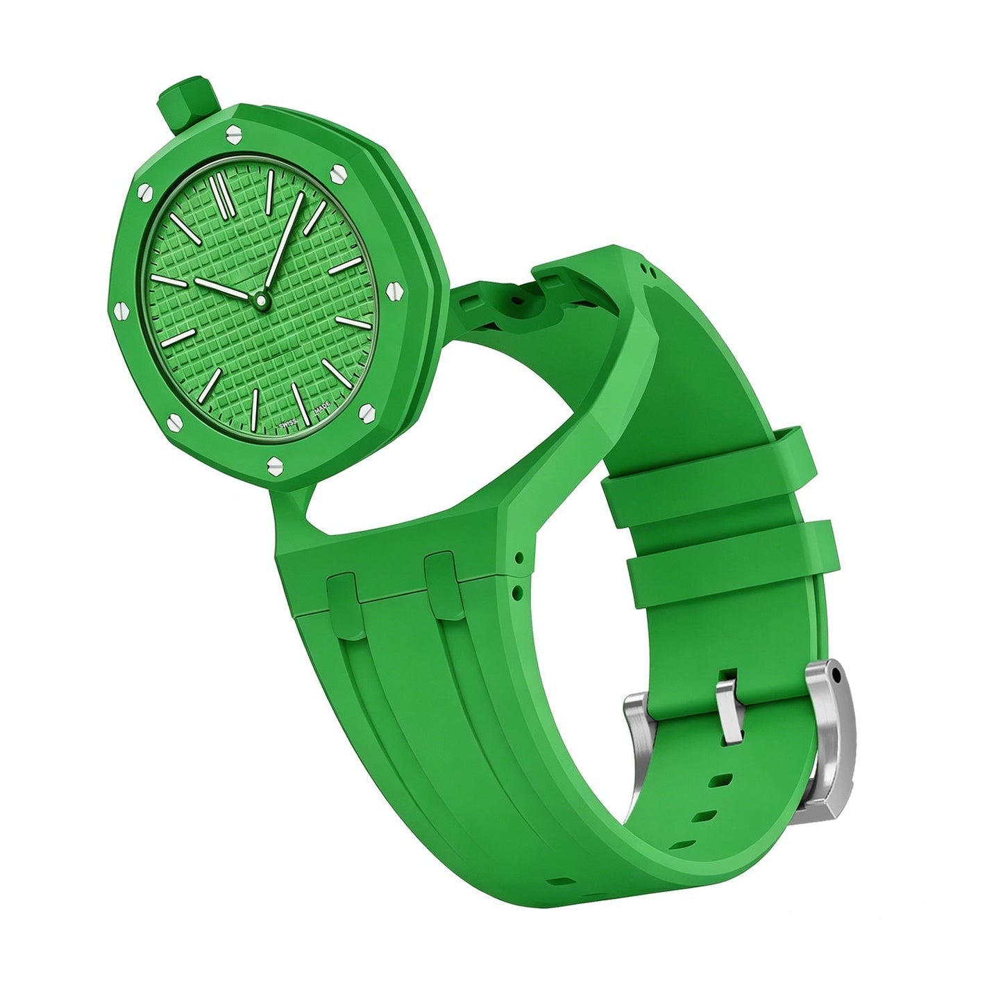 [Leaves]OAK POP EXCLUSIVE GREEN SILICONE STRAP