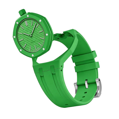 [Leaves]OAK POP EXCLUSIVE GREEN SILICONE STRAP