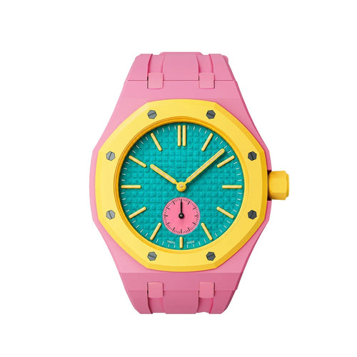 [Leaves]OAK POP EXCLUSIVE PINK SILICONE STRAP